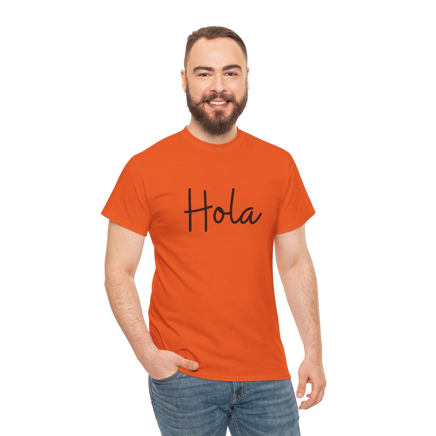 "Hola" & "Hasta Luego" (Spanish Greetings) Unisex Heavy Cotton Tee