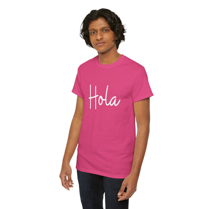 "Hola" & "Hasta Luego" (Spanish Greetings) Unisex Heavy Cotton Tee