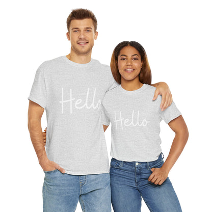 "Hello" & "Goodbye" (English Greetings) Unisex Heavy Cotton Tee