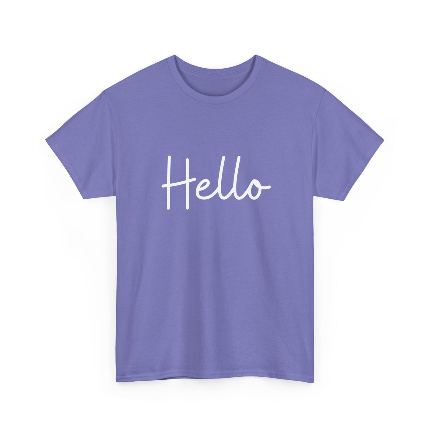 "Hello" (English Greeting) Unisex Heavy Cotton Tee