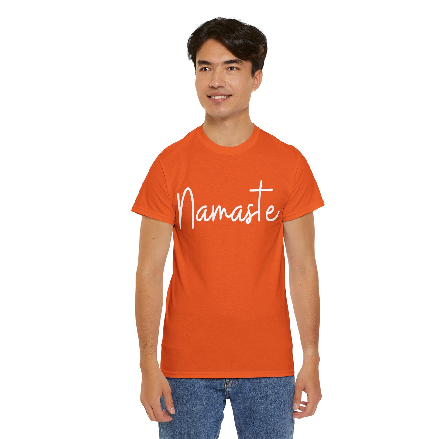 "Namaste" & "Namaste" (Hindi Greetings) Unisex Heavy Cotton Tee