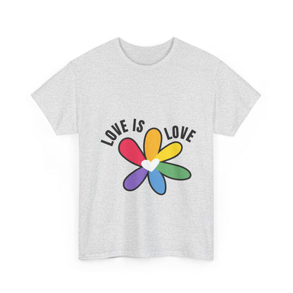 Unisex Heavy Cotton Tee - Rainbow Flower