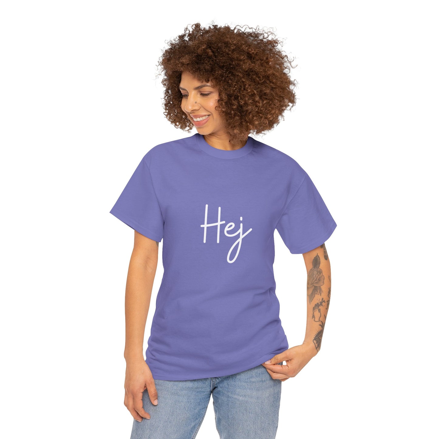 "Hej" & "Farvel" (Danish Greetings) Unisex Heavy Cotton Tee