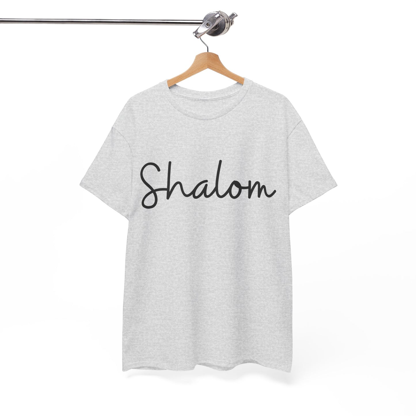 "Shalom" (Hebrew Greeting) Unisex Heavy Cotton Tee