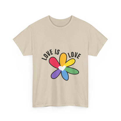 Unisex Heavy Cotton Tee - Rainbow Flower