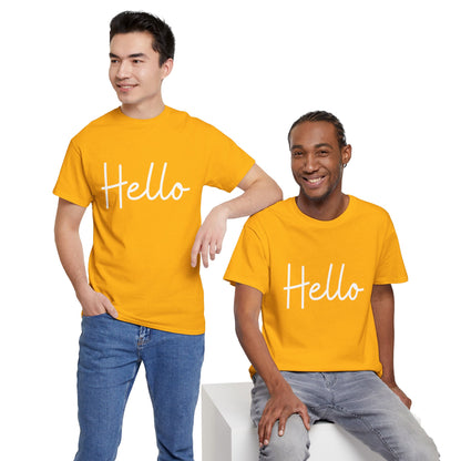 "Hello" & "Goodbye" (English Greetings) Unisex Heavy Cotton Tee