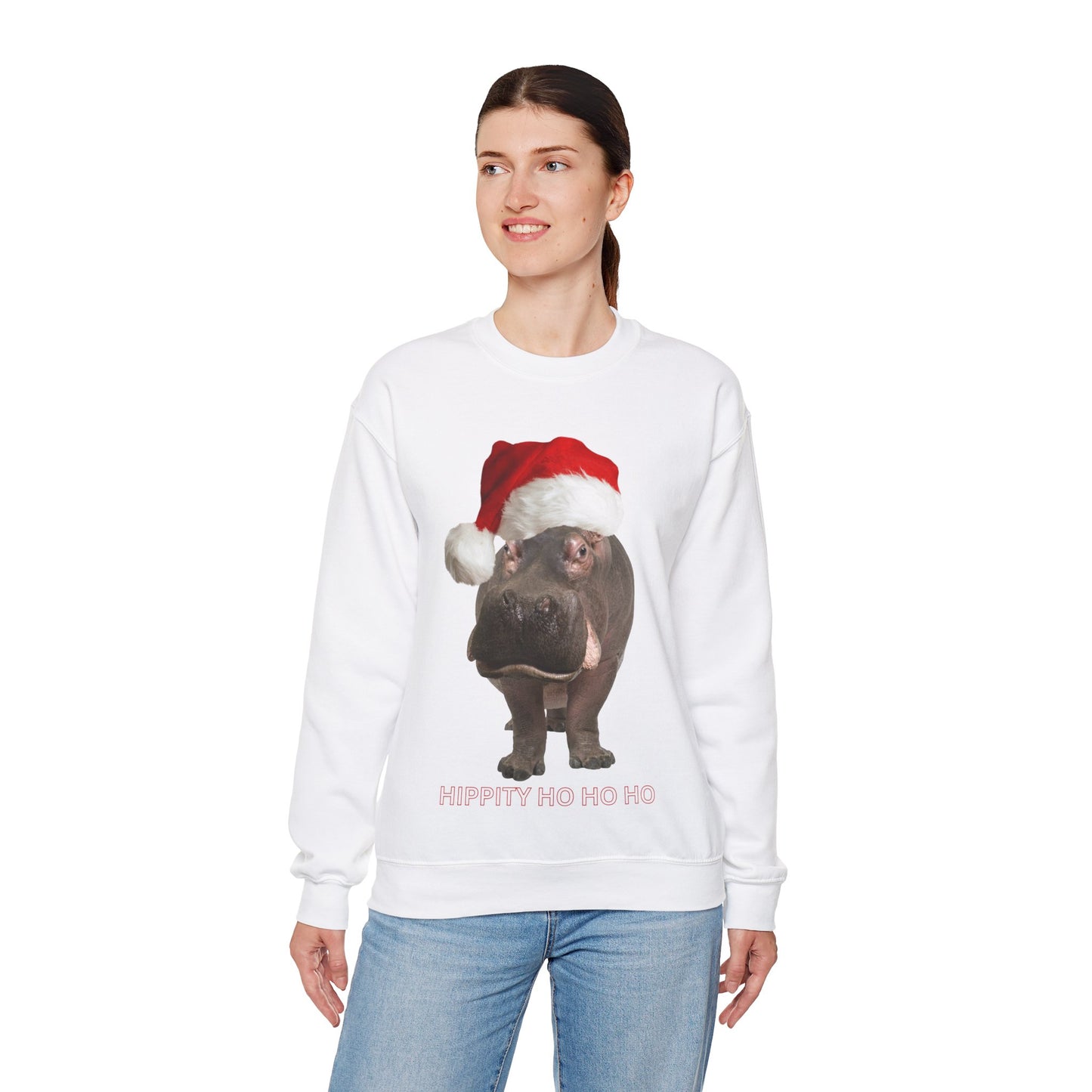 Hippity-Ho Hippo xmas Crewneck Sweatshirt