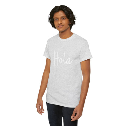 "Hola" & "Hasta Luego" (Spanish Greetings) Unisex Heavy Cotton Tee