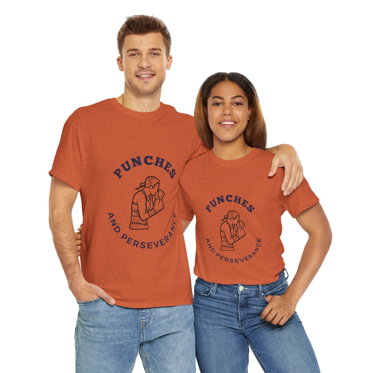 Unisex Heavy Cotton Tee - Punches And Perseverance Woman