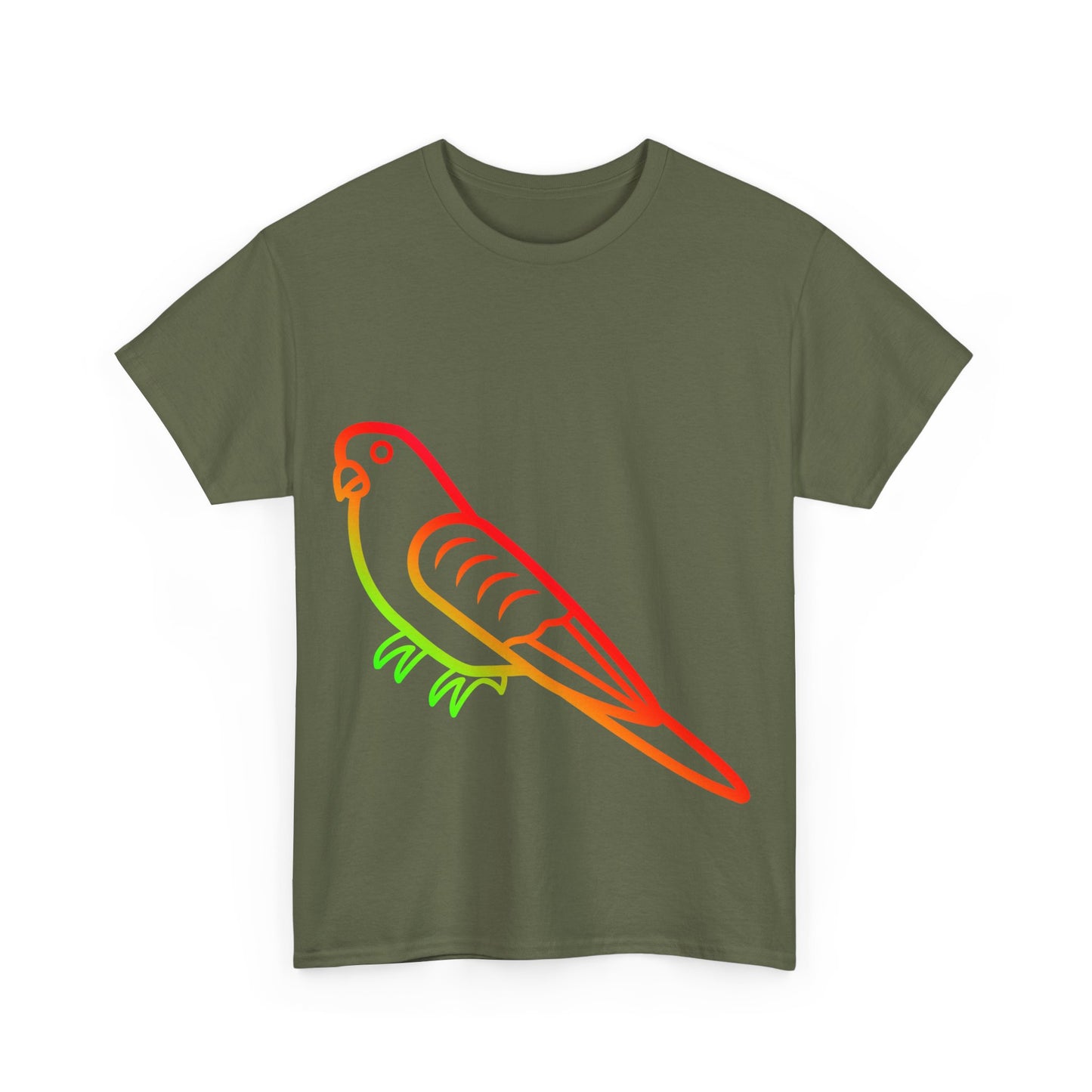 Budgie Rainbow Cotton T-Shirt