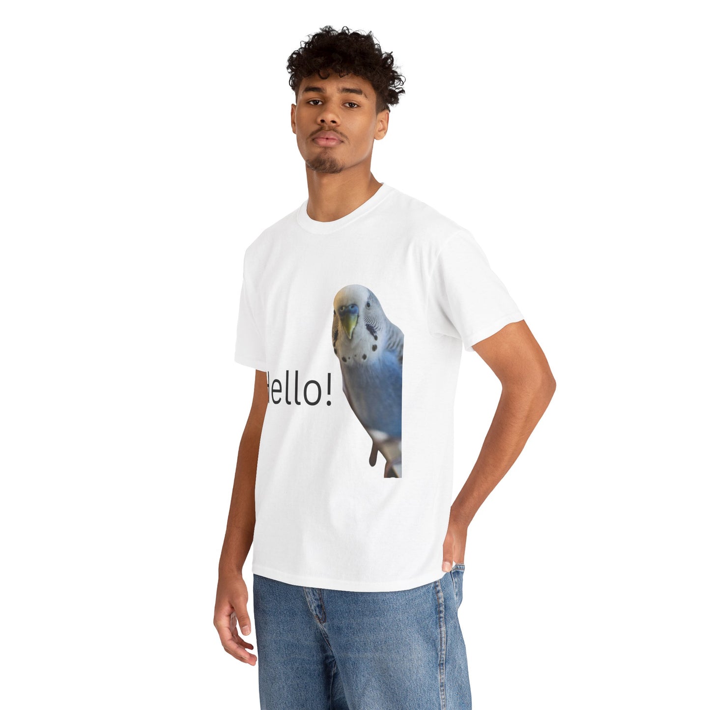 Budgie Hello Cotton T-Shirt