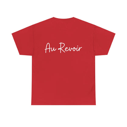 "Bonjour" & "Au Revoir" (French Greetings) Unisex Heavy Cotton Tee