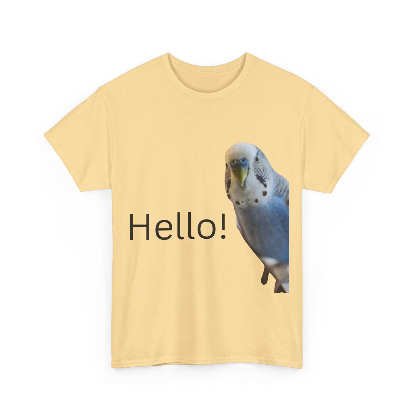 Budgie Hello Cotton T-Shirt