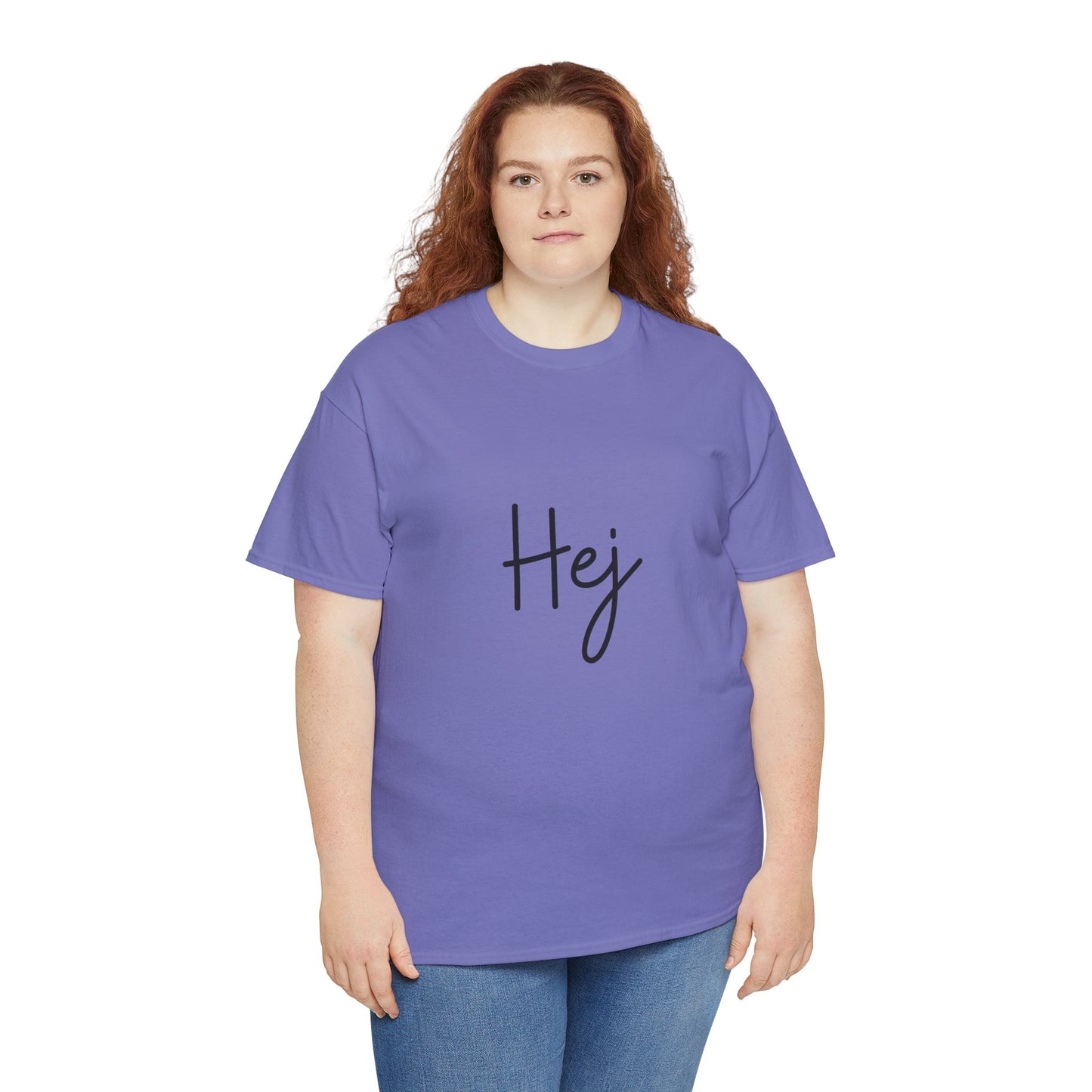 "Hej" (Danish Greeting) Unisex Heavy Cotton Tee