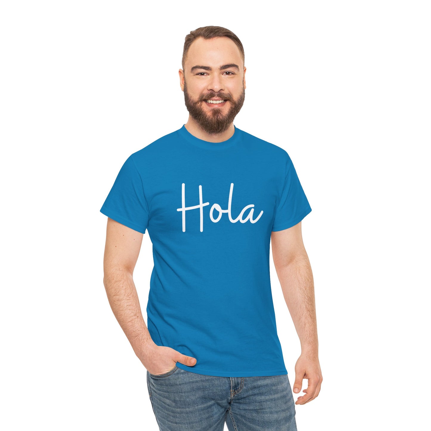 "Hola" & "Hasta Luego" (Spanish Greetings) Unisex Heavy Cotton Tee