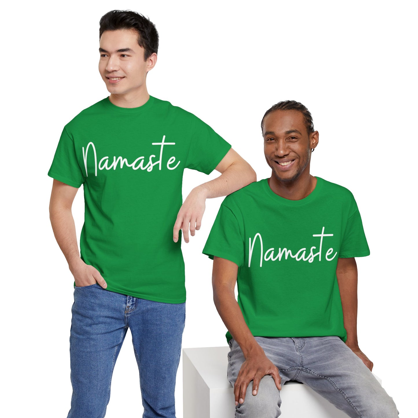 "Namaste" & "Namaste" (Hindi Greetings) Unisex Heavy Cotton Tee