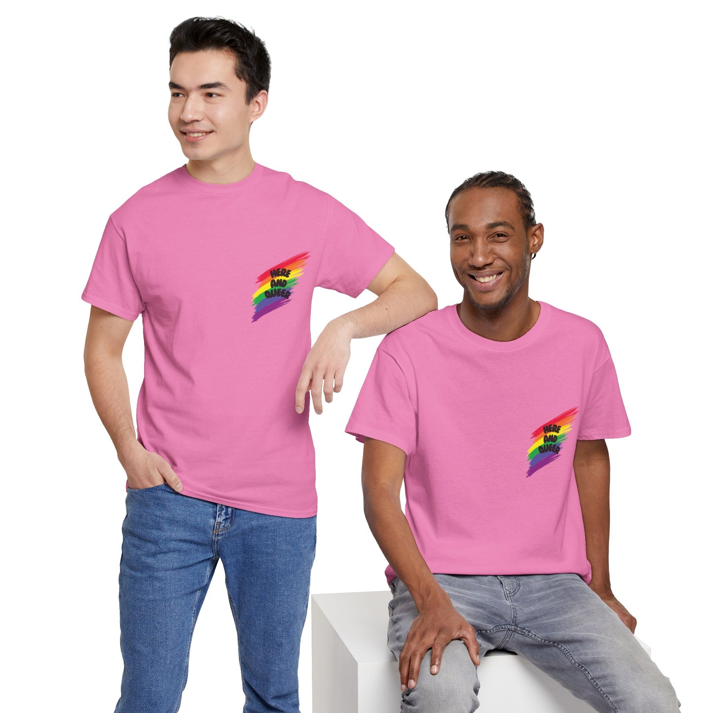 Unisex Heavy Cotton Tee - Here And Queer Mini