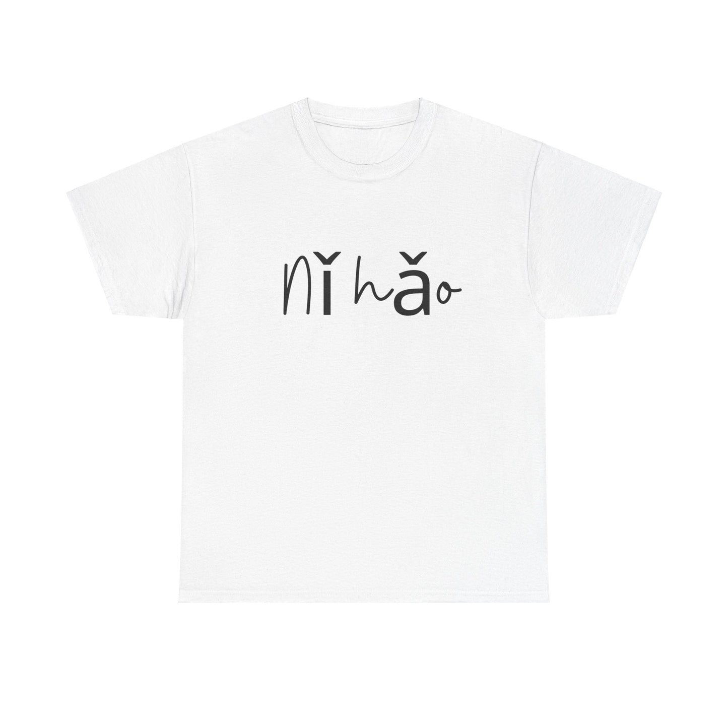 "Ni Hao" (Chinese Mandarin Greetings) Unisex Heavy Cotton Tee