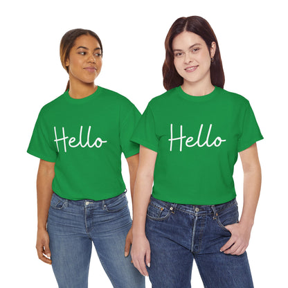 "Hello" & "Goodbye" (English Greetings) Unisex Heavy Cotton Tee