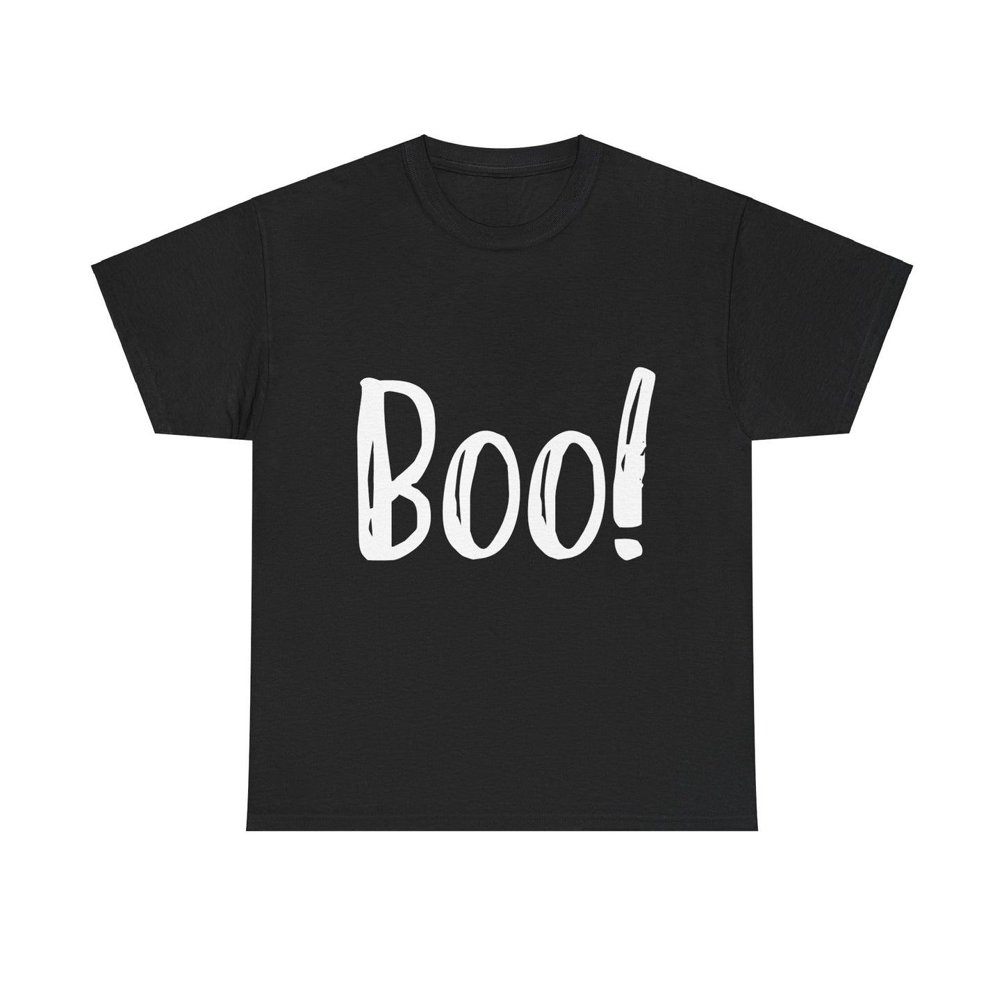 Unisex Heavy Cotton Tee - Boo White Print