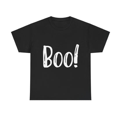 Unisex Heavy Cotton Tee - Boo White Print