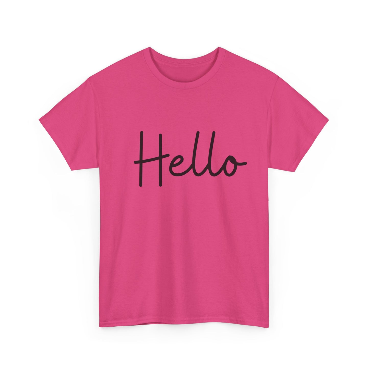 "Hello" (English Greeting) Unisex Heavy Cotton Tee