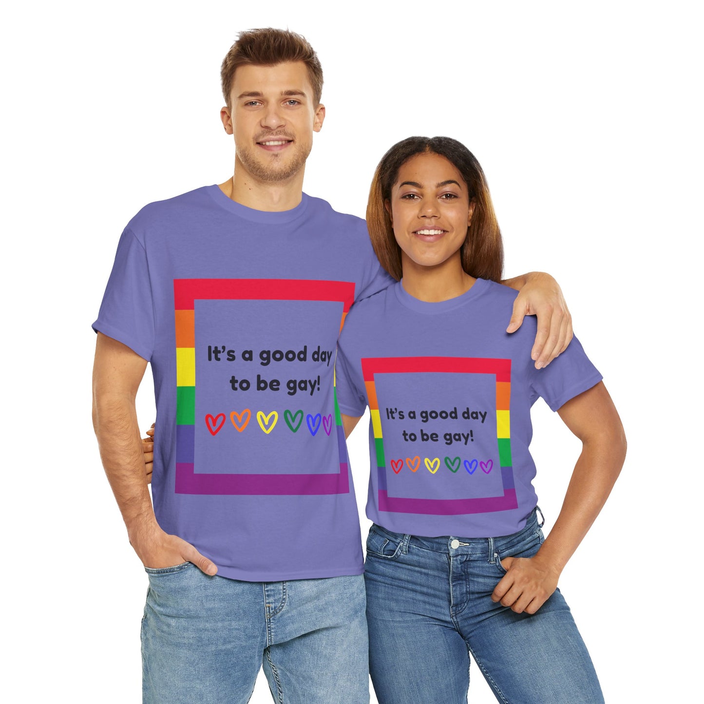 Unisex Heavy Cotton Tee - Good Day To Be Gay