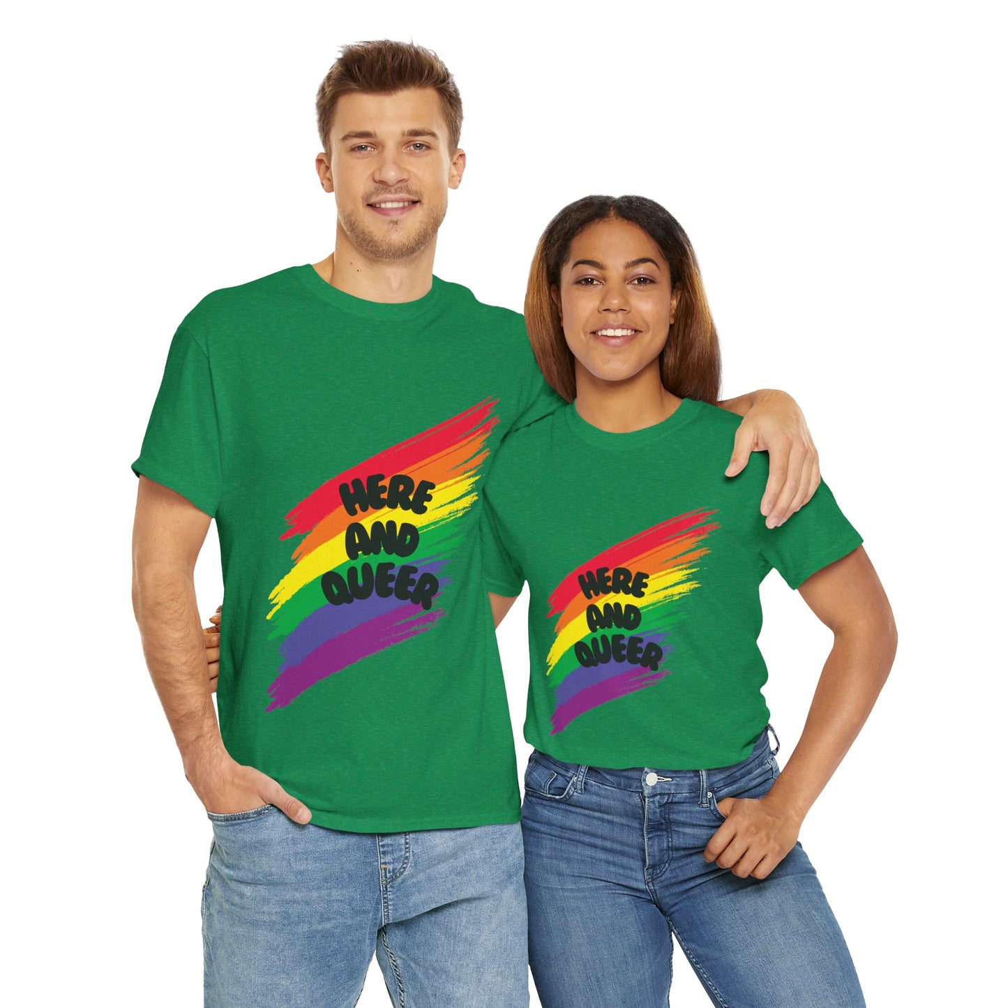 Unisex Heavy Cotton Tee - Here And Queer