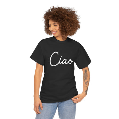 "Ciao" & "Arrivederci" (Italian Greetings) Unisex Heavy Cotton Tee