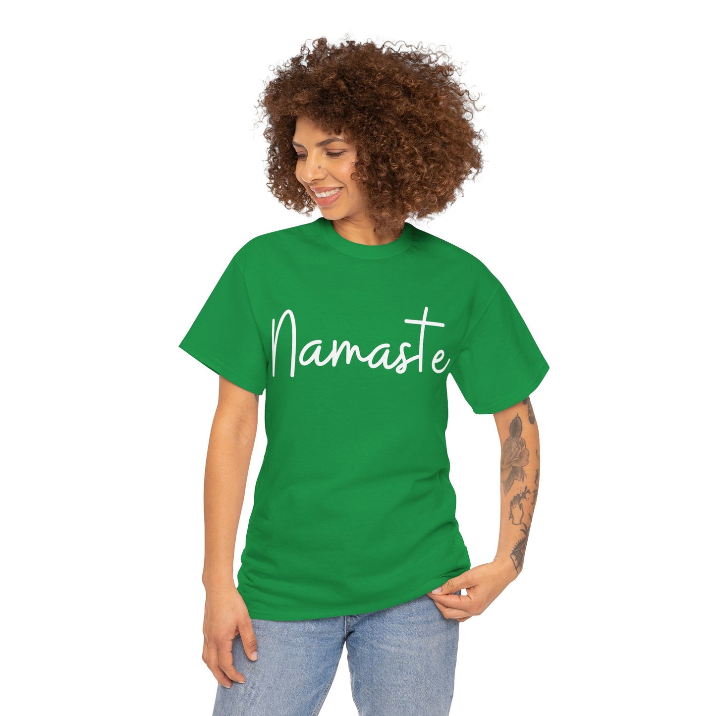 "Namaste" & "Namaste" (Hindi Greetings) Unisex Heavy Cotton Tee