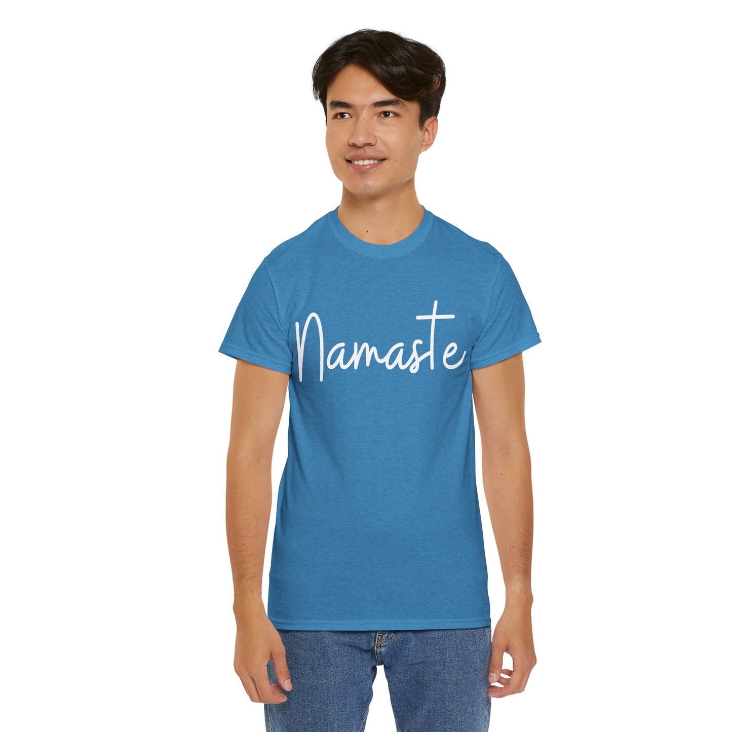 "Namaste" & "Namaste" (Hindi Greetings) Unisex Heavy Cotton Tee