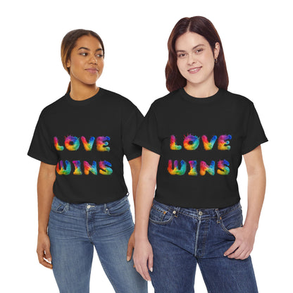 Unisex Heavy Cotton Tee - Love Wins Burst