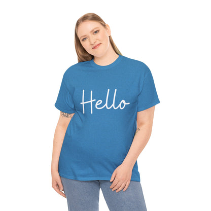 "Hello" & "Goodbye" (English Greetings) Unisex Heavy Cotton Tee