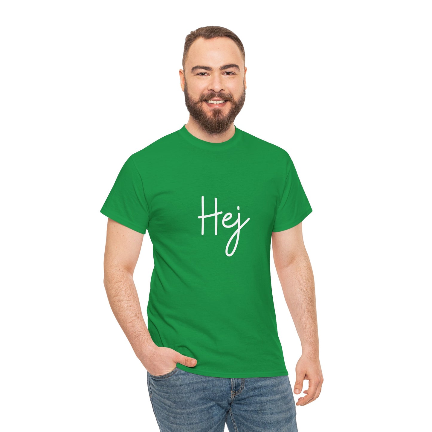 "Hej" & "Farvel" (Danish Greetings) Unisex Heavy Cotton Tee