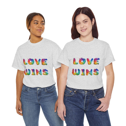 Unisex Heavy Cotton Tee - Love Wins Burst