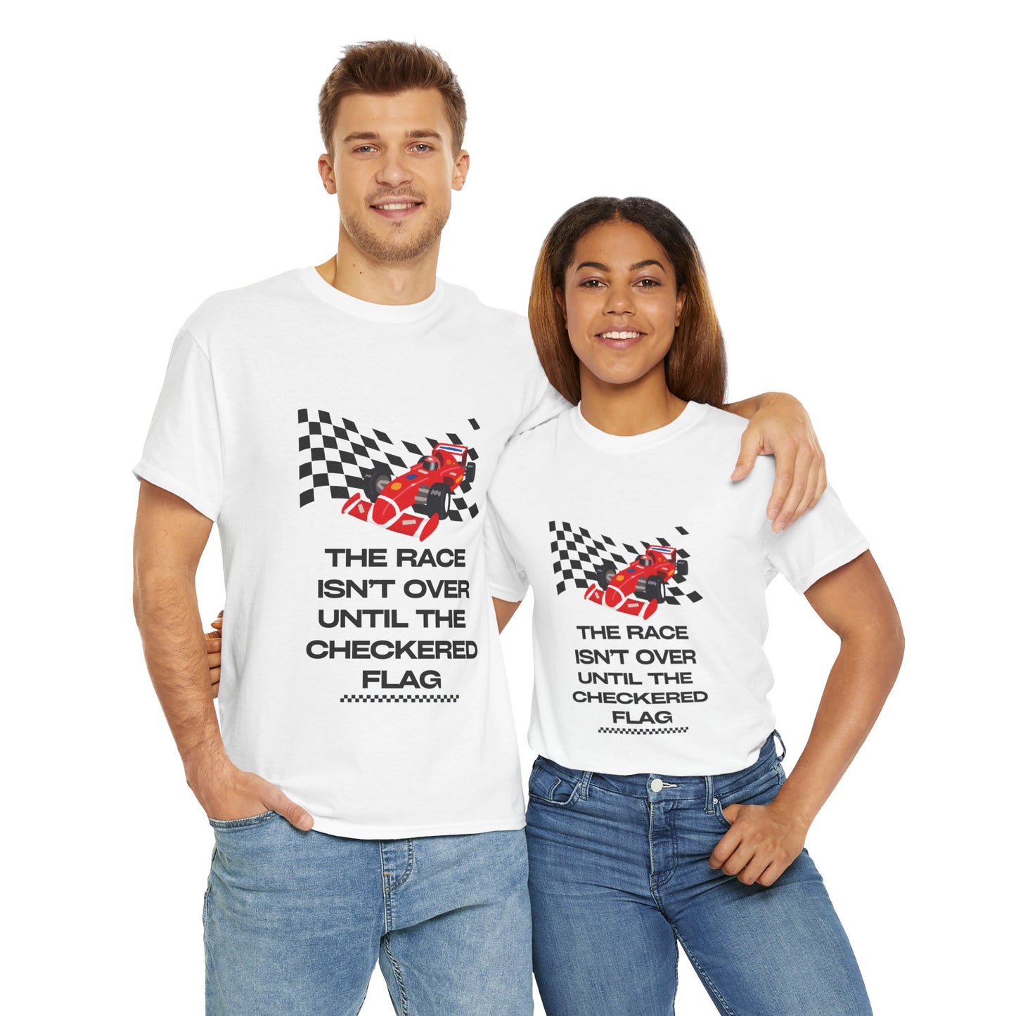 Unisex Heavy Cotton Tee - Checkered Flag