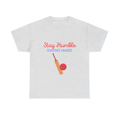 Unisex Heavy Cotton Tee - Stay Humble, Swing Hard