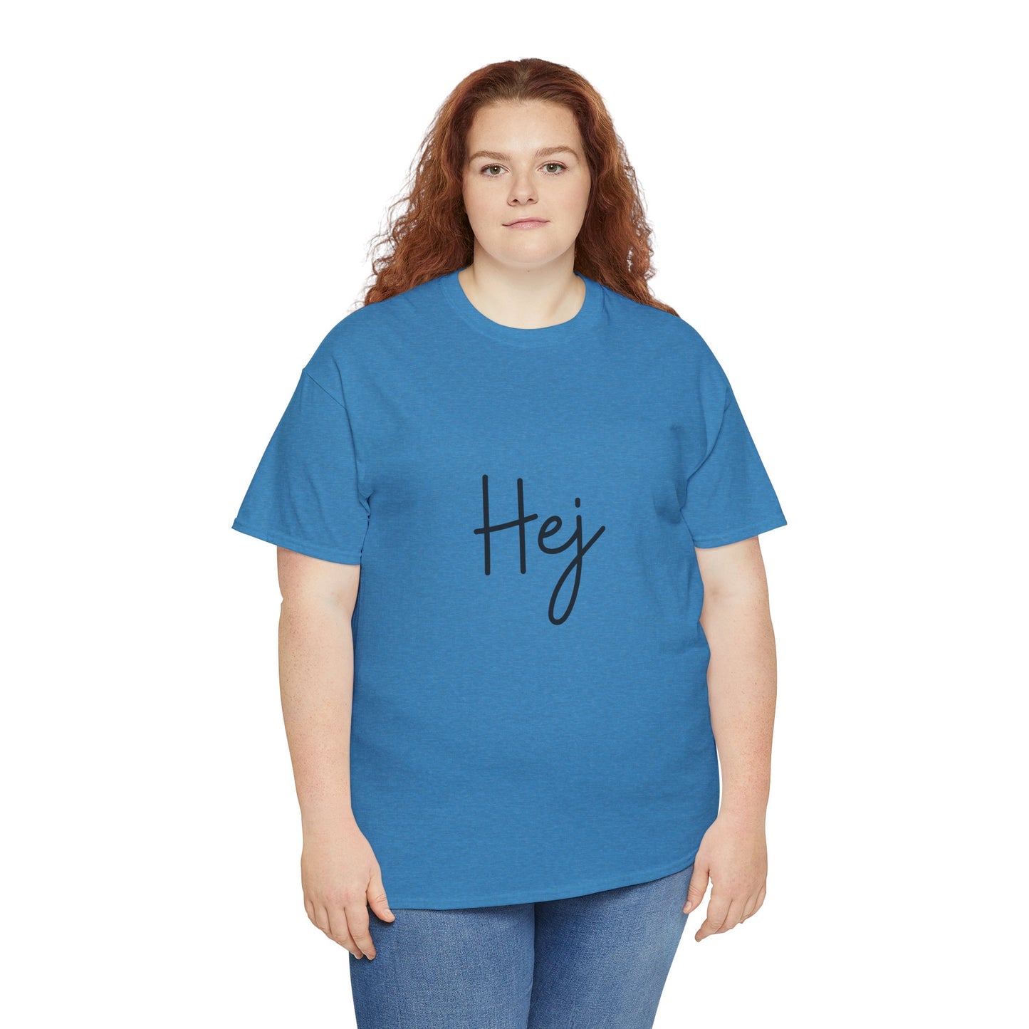 "Hej" (Danish Greeting) Unisex Heavy Cotton Tee