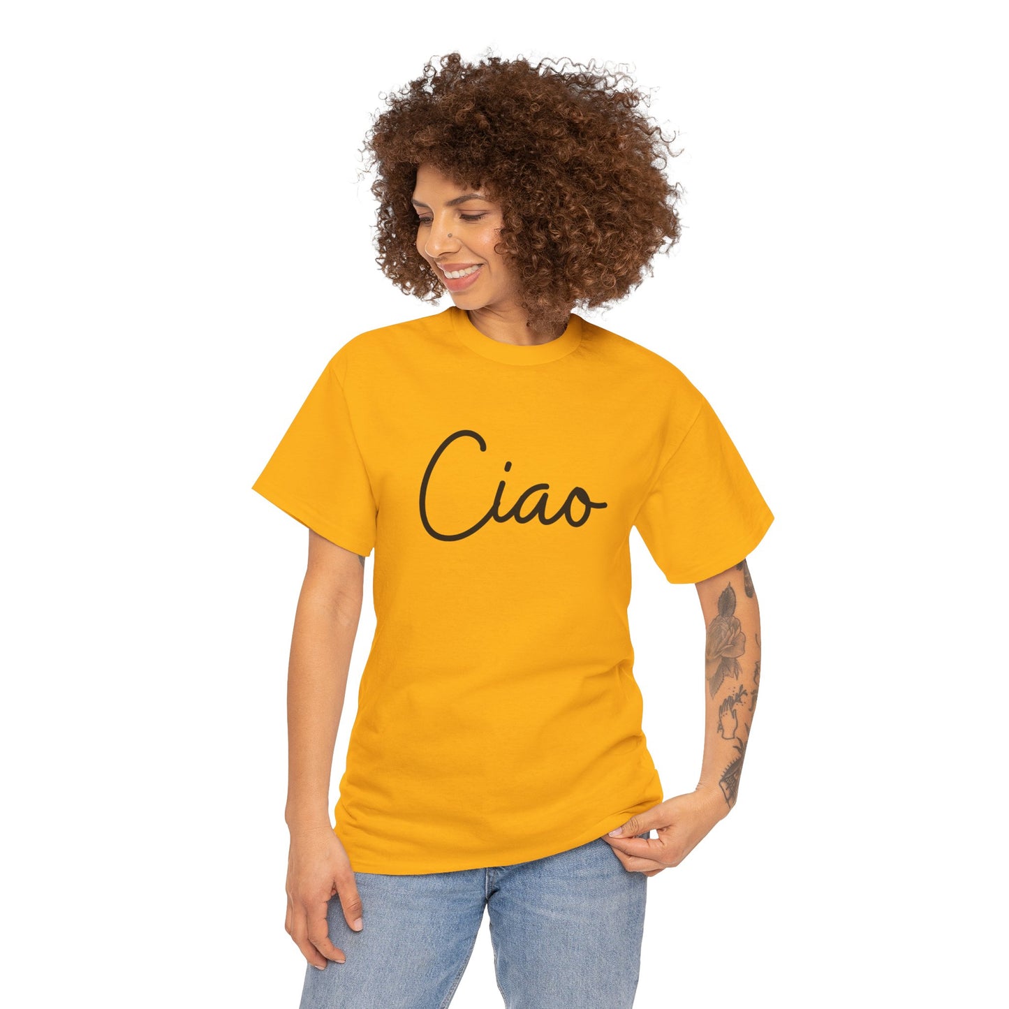 "Ciao" (Italian Greetings) Unisex Heavy Cotton Tee