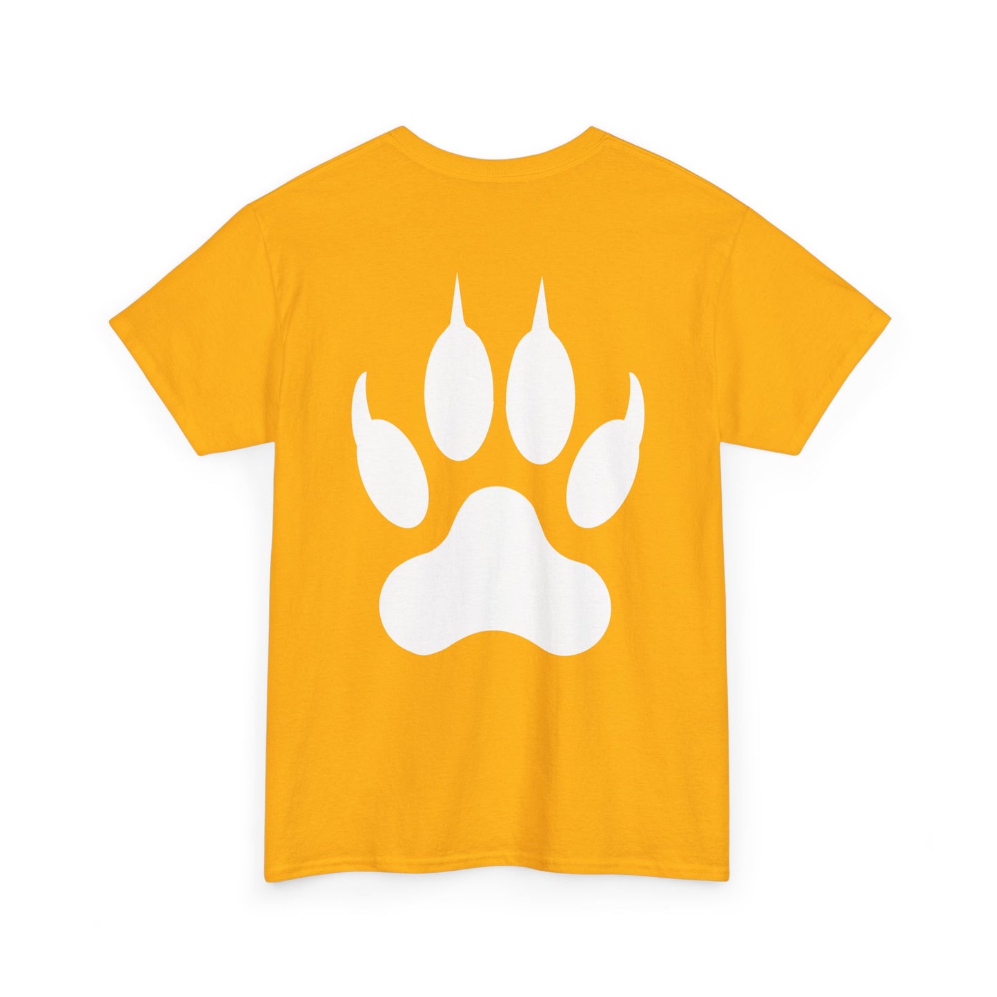 Hear me Roar T-Shirt, Bright, vibrant, make a statement t-shirt. This is for the bold, certain, animal lover, who adores a cat.  Full with paw on the rear. Wildlife.