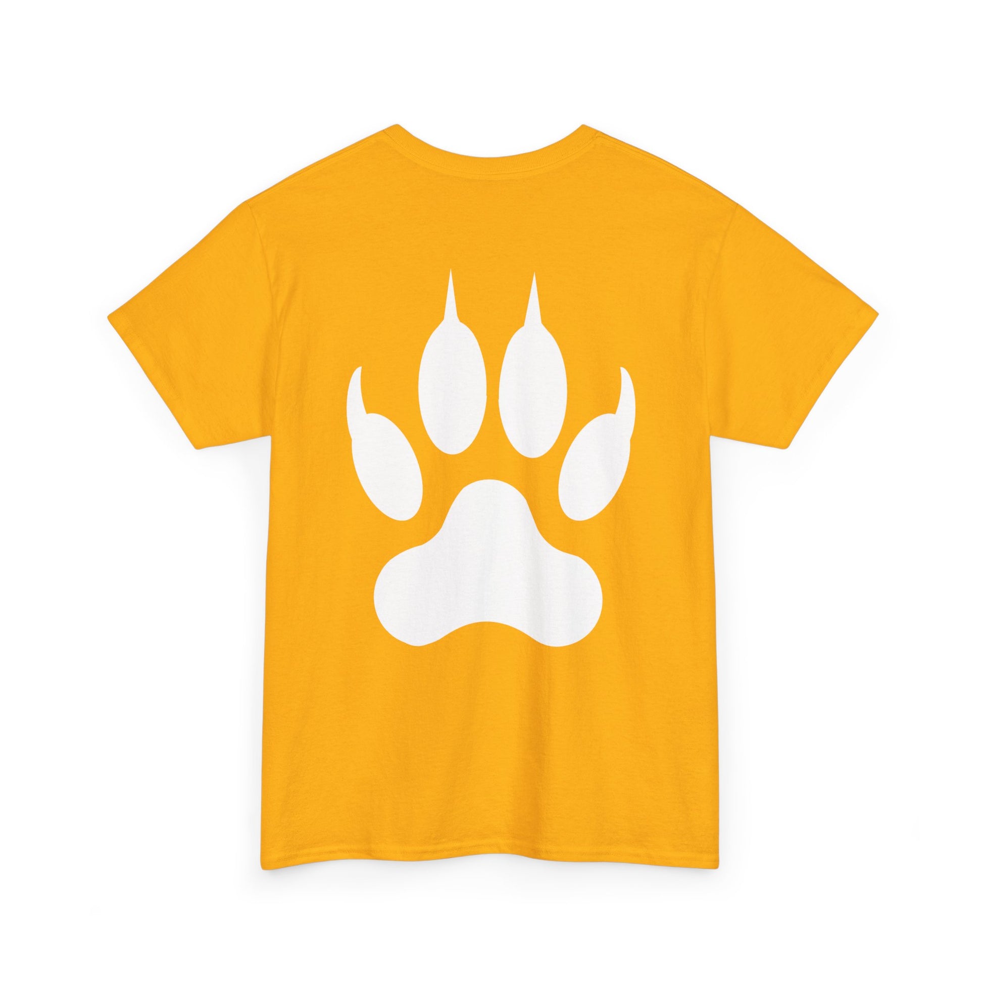 Hear me Roar T-Shirt, Bright, vibrant, make a statement t-shirt. This is for the bold, certain, animal lover, who adores a cat.  Full with paw on the rear. Wildlife.