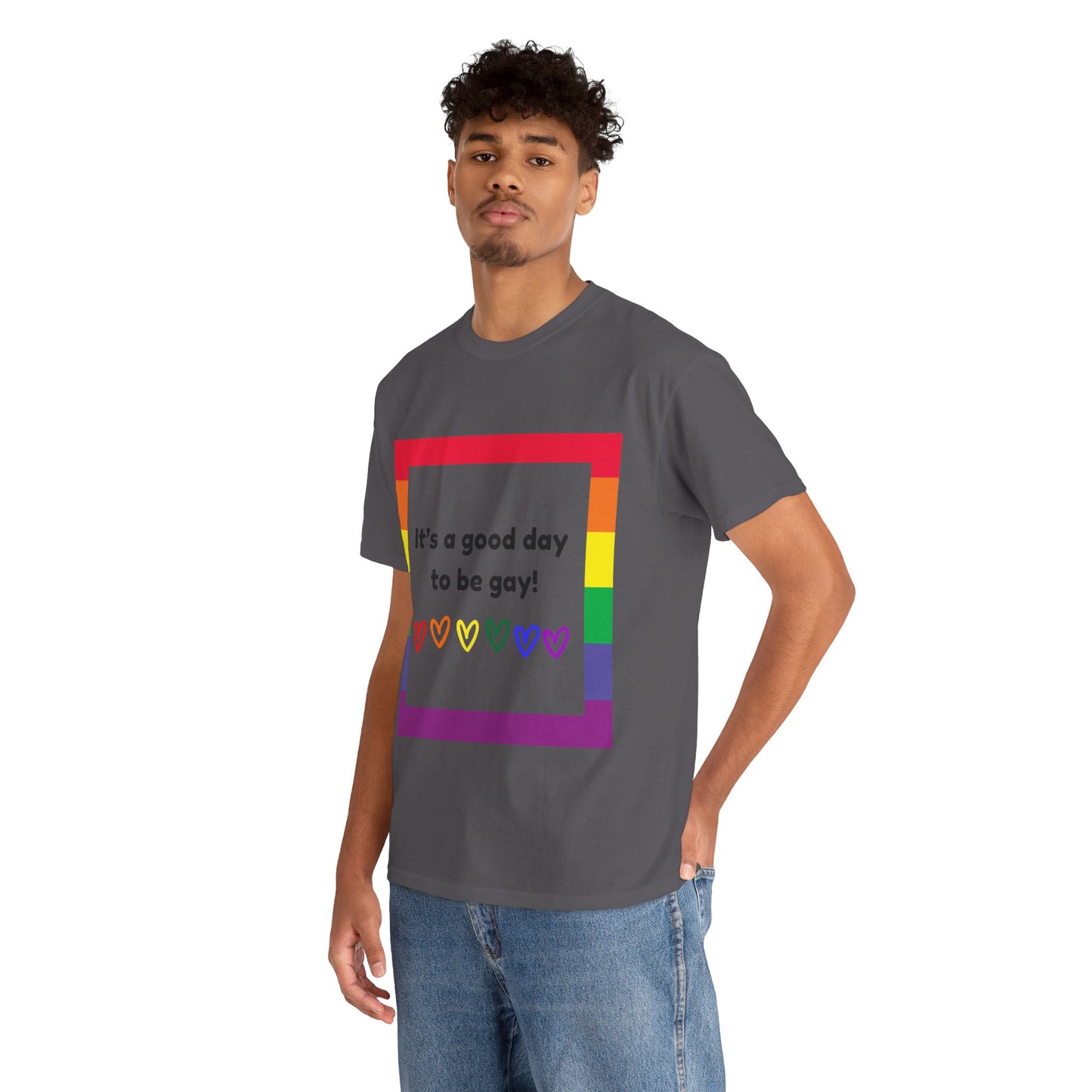 Unisex Heavy Cotton Tee - Good Day To Be Gay