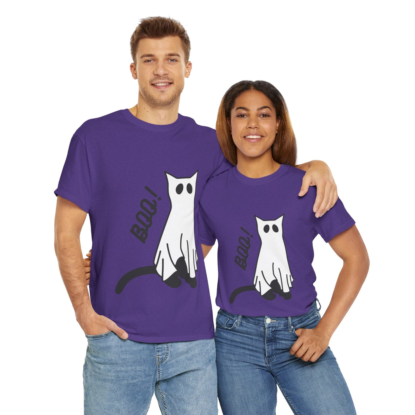 Unisex Heavy Cotton Tee - Boo Cat