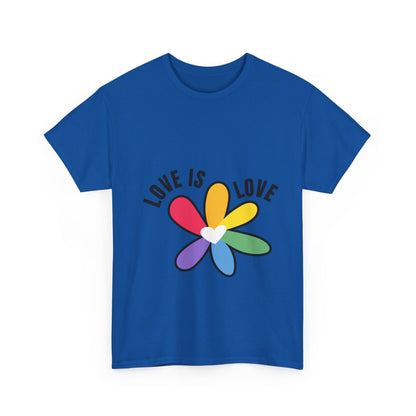 Unisex Heavy Cotton Tee - Rainbow Flower