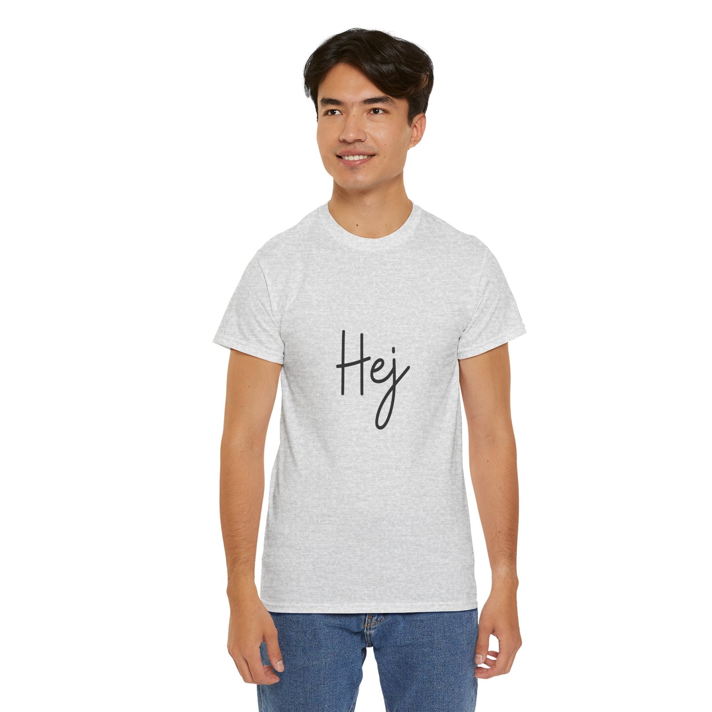 "Hej" (Danish Greeting) Unisex Heavy Cotton Tee