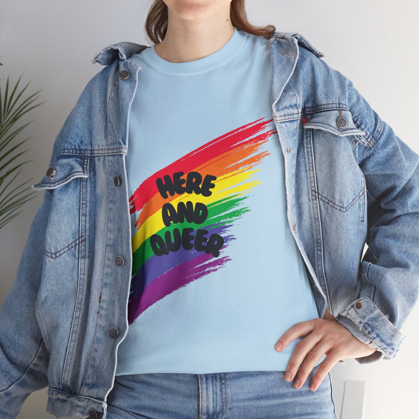 Unisex Heavy Cotton Tee - Here And Queer