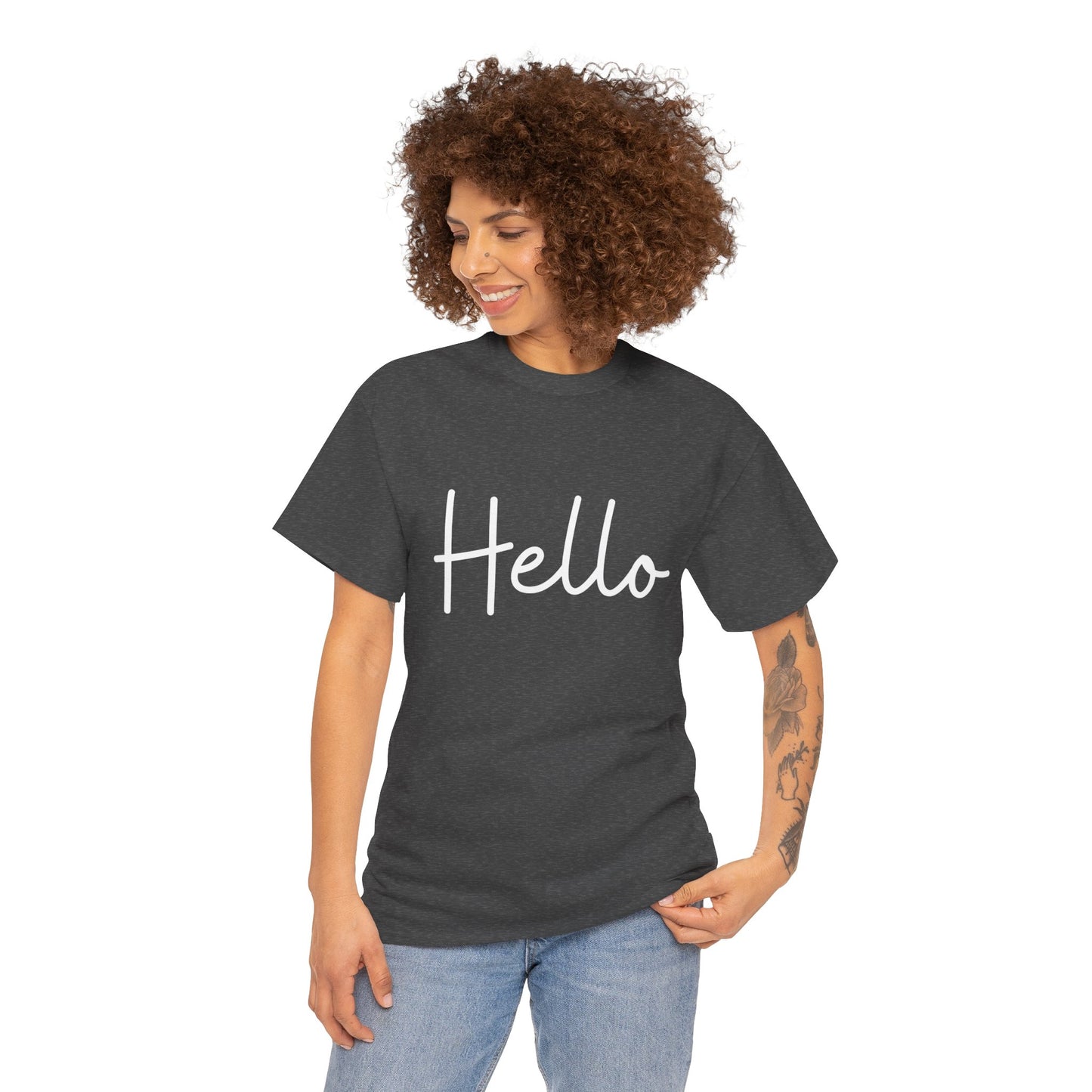 "Hello" & "Goodbye" (English Greetings) Unisex Heavy Cotton Tee