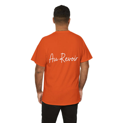 "Bonjour" & "Au Revoir" (French Greetings) Unisex Heavy Cotton Tee