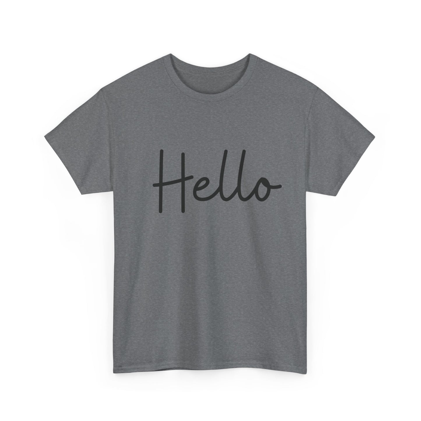 "Hello" (English Greeting) Unisex Heavy Cotton Tee