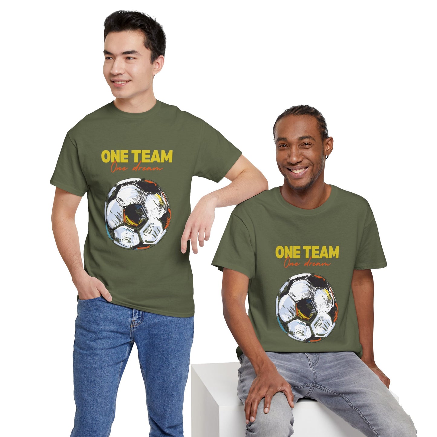 Unisex Heavy Cotton Tee - One Team, One Dream